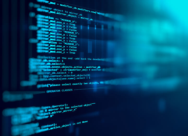Close-up of computer screen displaying lines of code.