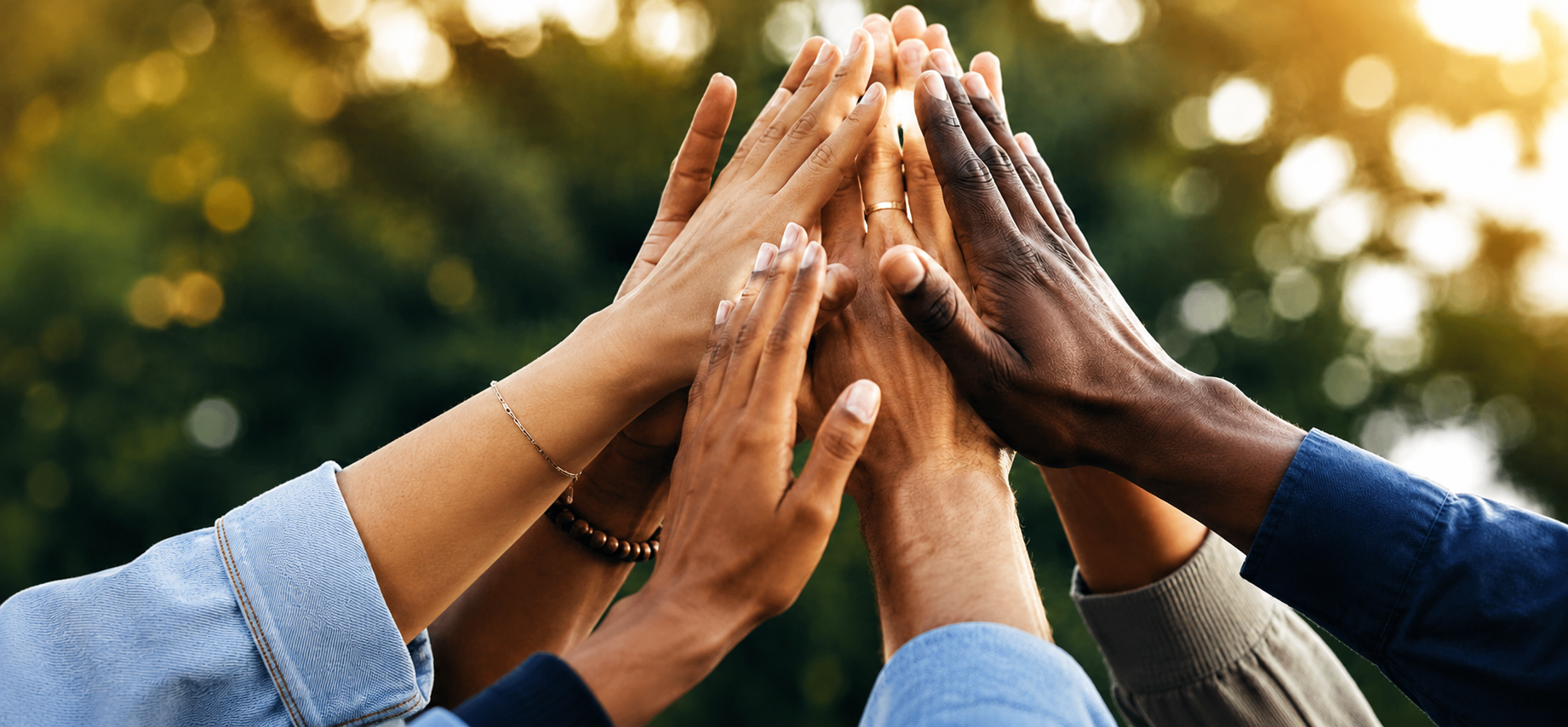 Diverse community members coming together to support local communities