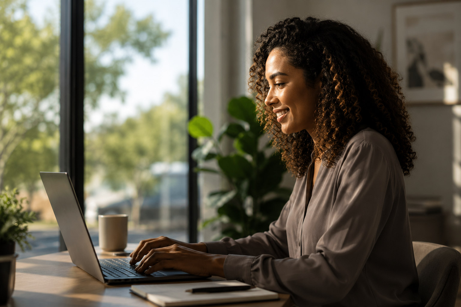 Resident engagement professional reviewing community insights and analytics