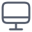 Grey outlined desktop monitor icon