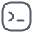 Grey outlined code terminal icon